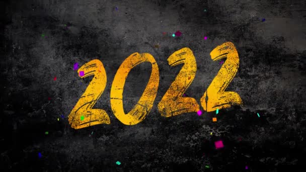 Güzel Mutlu Yıllar 2022 Mutlu Noeller Konsept Animasyon Parlayan Parçacıklar — Stok video