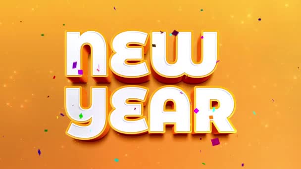 Beautiful Happy New Year 2022 Happy Holidays Concept Animation Glowing — стоковое видео