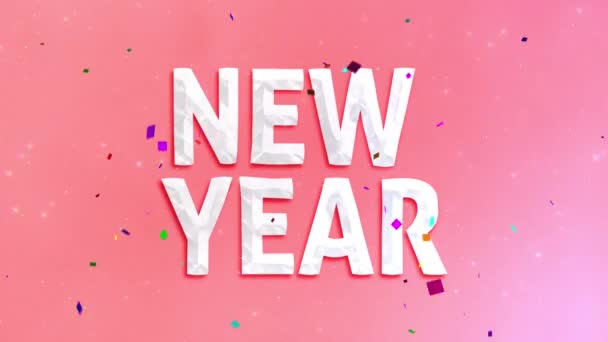 Hermoso Feliz Año Nuevo 2022 Felices Fiestas Concepto Animación Con — Vídeos de Stock