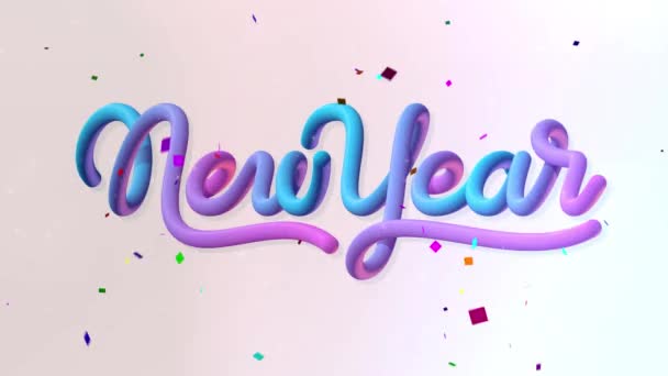 Beautiful Happy New Year 2022 Happy Holidays Concept Animation Glowing — Vídeo de Stock