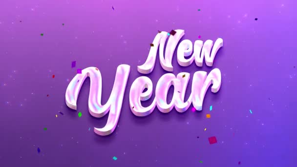 Beautiful Happy New Year 2022 Happy Holidays Concept Animation Glowing — 图库视频影像