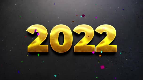 Güzel Mutlu Yıllar 2022 Mutlu Noeller Konsept Animasyon Parlayan Parçacıklar — Stok video