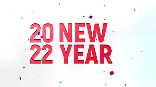 Beautiful Happy New Year 2022 Happy Holidays Concept Animation Glowing — Video Stock