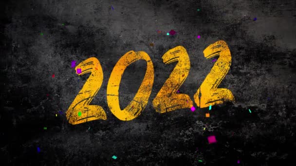 Hermoso Feliz Año Nuevo 2022 Felices Fiestas Concepto Animación Con — Vídeos de Stock
