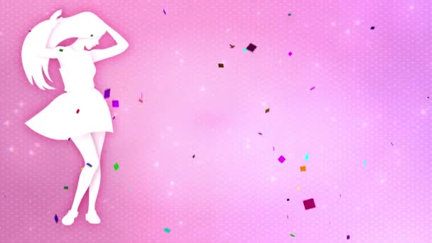 幸せな国際女性デー 国際女性デー 3月8日のグリーティングカードポストカード 4Kで幸せなKvinors Dag女性の日の女の子パワーアニメーション Felice Giorno Delle Donne キャンペーンストックアニメーション — ストック動画