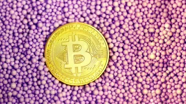 Monnaie Cryptographique Bitcoin Btc Bit Coin Technologie Blockchain Exploitation Minière — Video