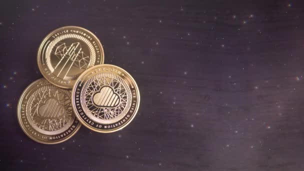 Crypto Currency Bitcoin Btc Bit Coin Blockchain Technology Bitcoin Mining — Stock Video