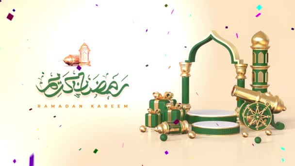 Eid Mubarak Eid Adha Eid Fitr Buone Feste Moschea Eid — Video Stock