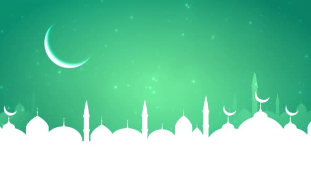 Eid Mubarak Eid Adha Eid Fitr Wesołych Świąt Meczet Eid — Wideo stockowe