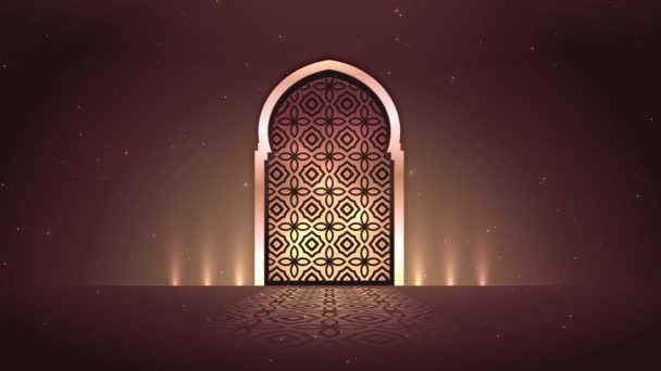Eid Mubarak Eid Adha Eid Fitr Prettige Vakantie Eid Masjid — Stockvideo