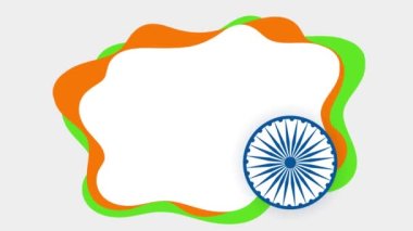 4K Happy independence Day India, 15th August, Indian Monuments and Tricolor background. Indian motion graphic 4k animation. Indian  Independence day celebration 15 Aug 1947. Ashoka chakra Indian flag