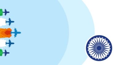 4K Happy independence Day India, 15th August, Indian Monuments and Tricolor background. Indian motion graphic 4k animation. Indian  Independence day celebration 15 Aug 1947. Ashoka chakra Indian flag