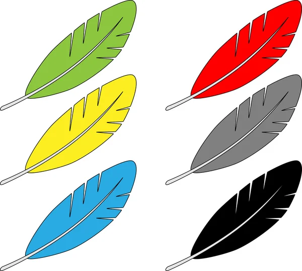 Set de plumas — Vector de stock