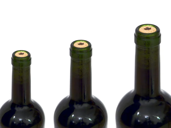 Три пляшки вина — стокове фото