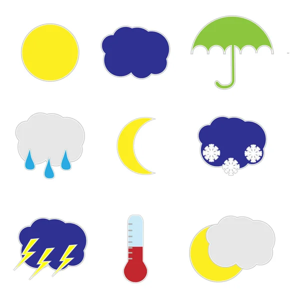 stock vector Weather stickers