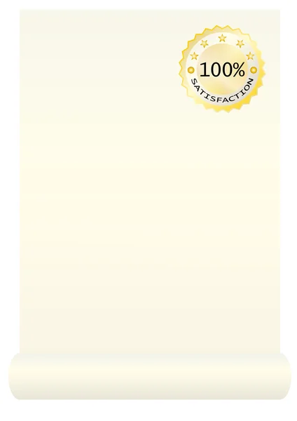 Hundred satisfaction on the sheet — Stock Vector