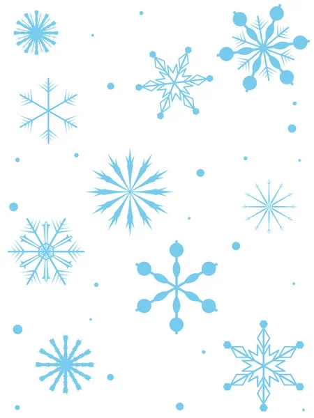 Snowflake set — Stock Vector