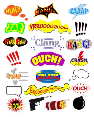 komik sembolleri. vektör