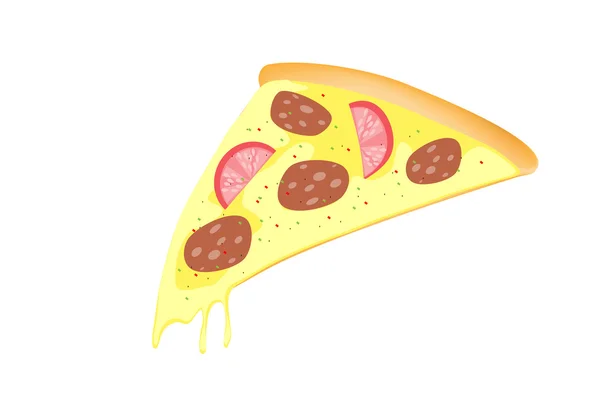 Un trozo de pizza — Vector de stock