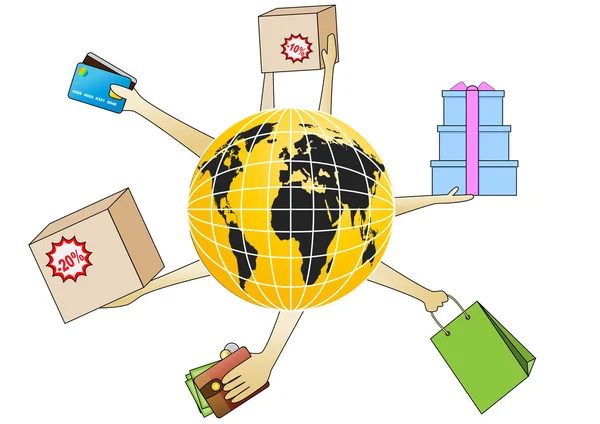 Compras por Internet — Vector de stock