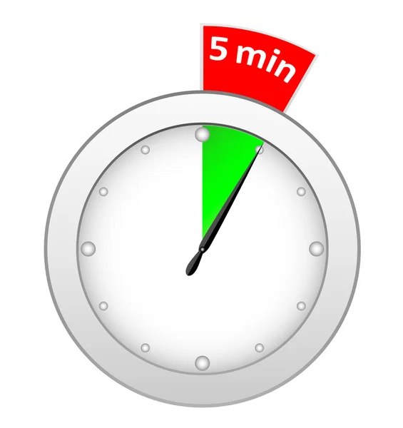 Timer 5 minuti — Vettoriale Stock