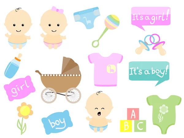 Articles pour bébés — Image vectorielle