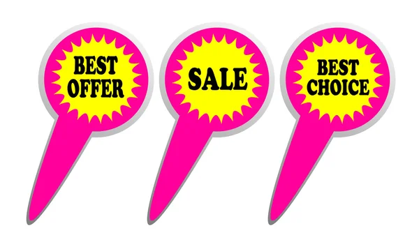Melhores ícones de oferta, escolha e venda —  Vetores de Stock