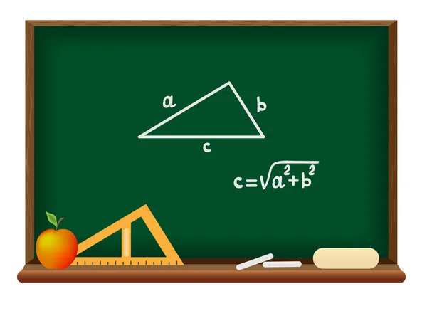 Blackboard. skolan geometri — Stock vektor