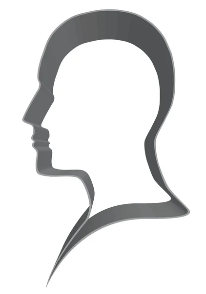 Perfil de la cabeza de Blanck — Archivo Imágenes Vectoriales