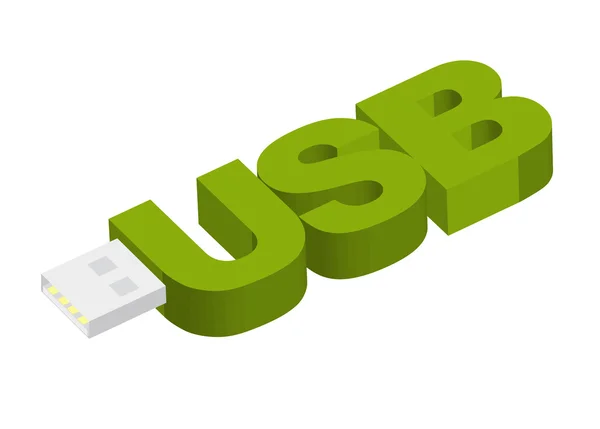 Unidad flash USB o clave — Vector de stock