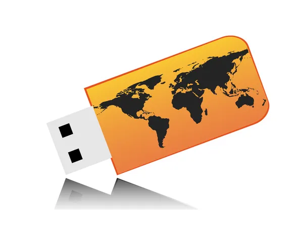 Llave USB — Vector de stock