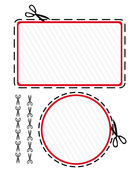 쿠폰 컷 아웃 — 스톡 벡터