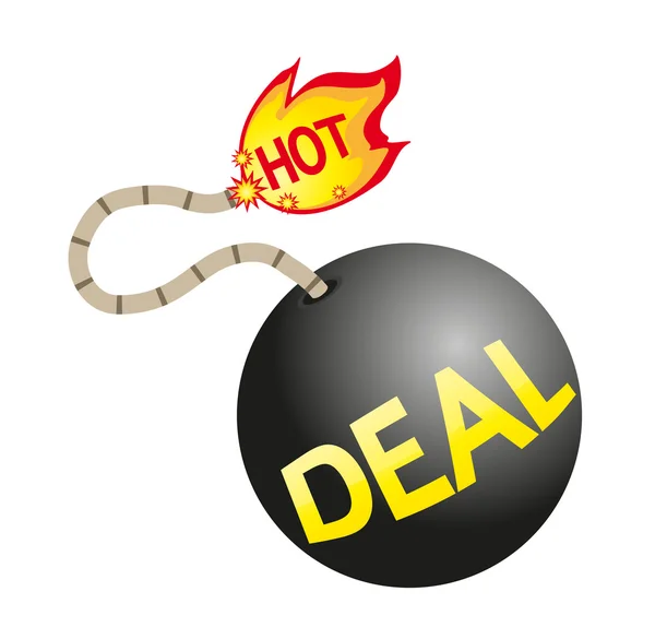 Hot deal-knappen — Stock vektor