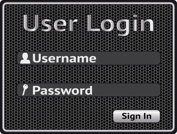 Illustrazione del modulo di login web — Vettoriale Stock