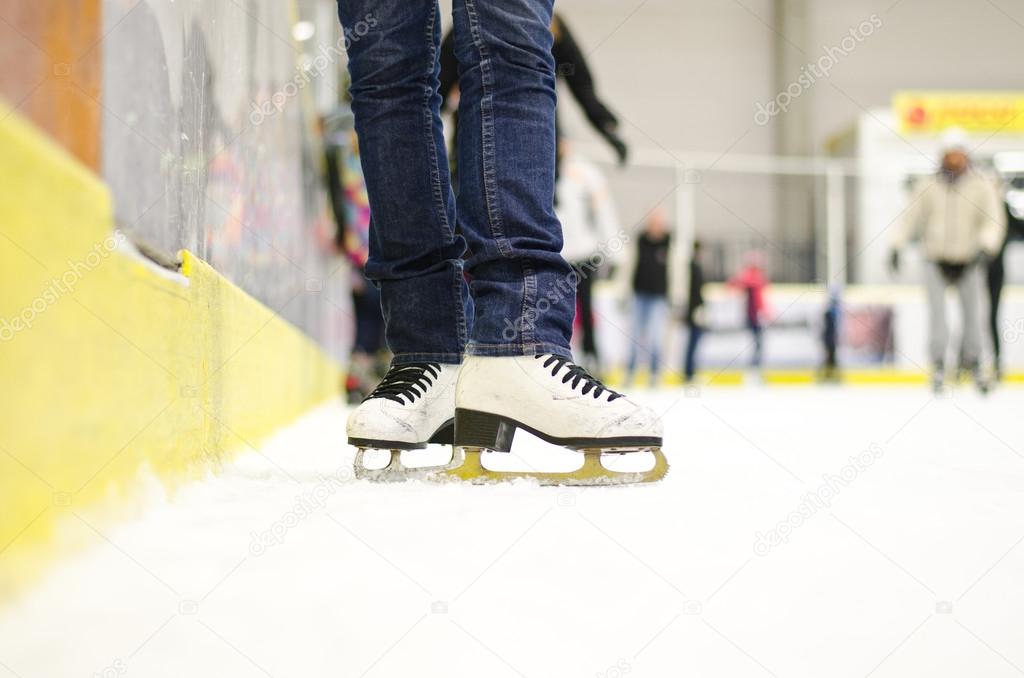 Girl skating on ice