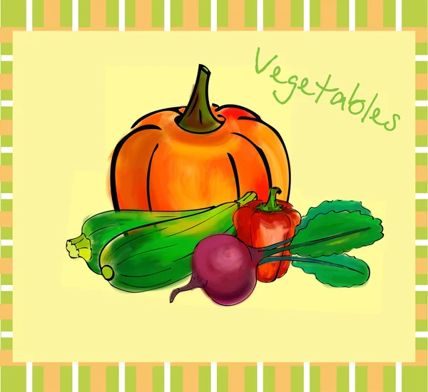 Vegetables. ingredients for cooking — Stock Vector