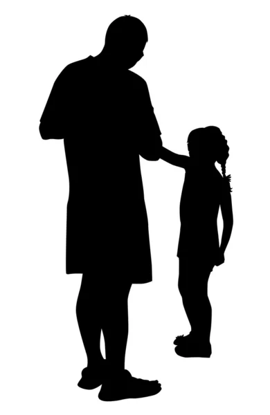 Vader met dochter 2 — Stockvector