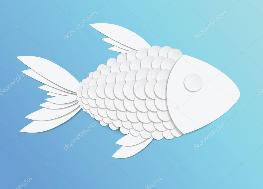 Vector paper fish