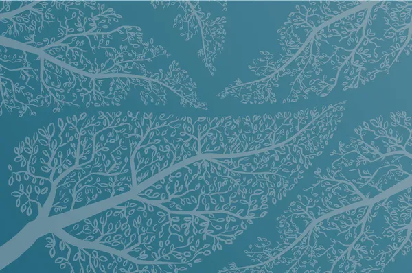Feuilles sur le fond des branches d'arbre — Image vectorielle