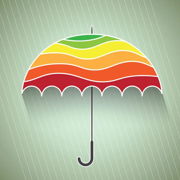 Colorful umbrella vector illustration — Stock Vector