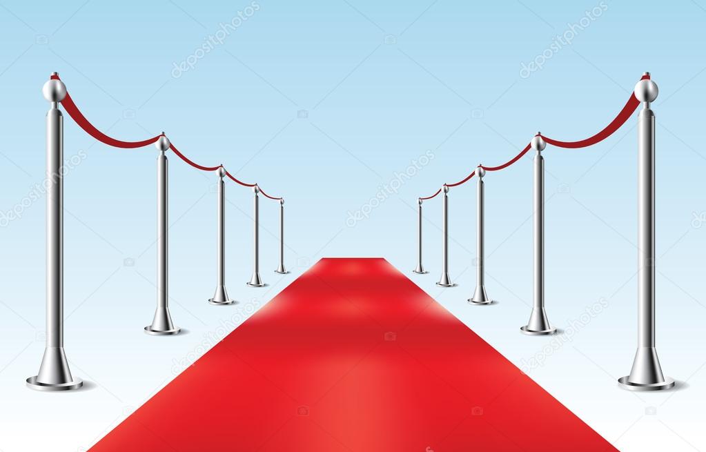 Red Carpet. Vector illustration. Isolated