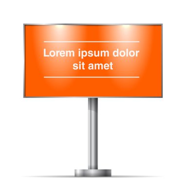 Açık billboard reklam. vektör çizim