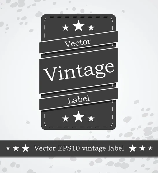 Schwarzes Etikett mit Retro-Vintage-Design — Stockvektor