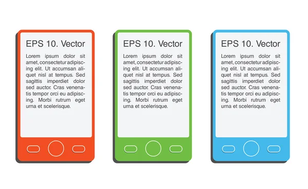 Plochá smartphone designové prvky. eps10 vektorové ilustrace — Stockový vektor