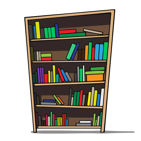 Cartoon-Illustration eines Bücherregals. Stockillustration