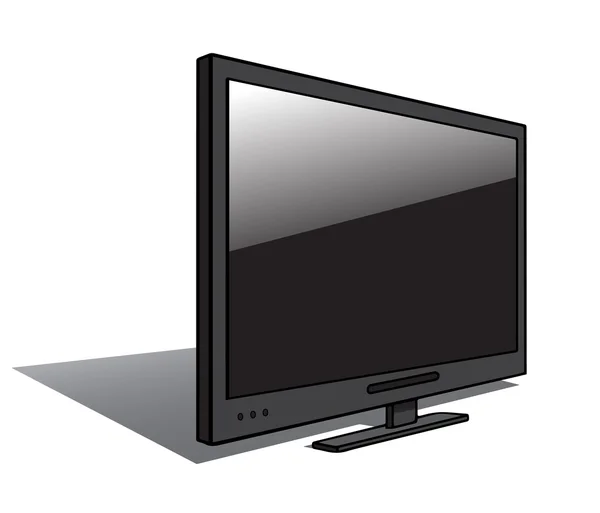 Moderne lsd tv geïsoleerd op wit. vectorillustratie — Stockvector