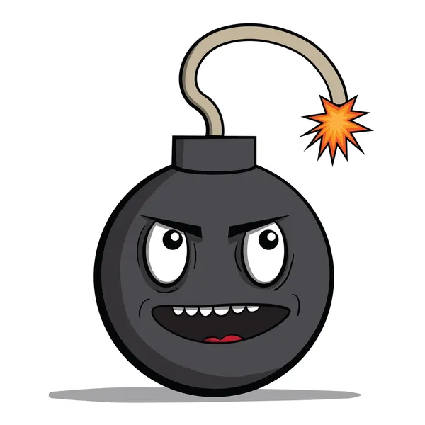 Drôle de bombe de dessin animé diabolique prête à exploser. Illustration vectorielle Illustrations De Stock Libres De Droits