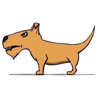kızgın karikatür köpek. vektör çizim