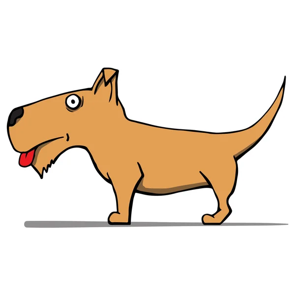 Lindo perro de dibujos animados. Ilustración vectorial — Vector de stock