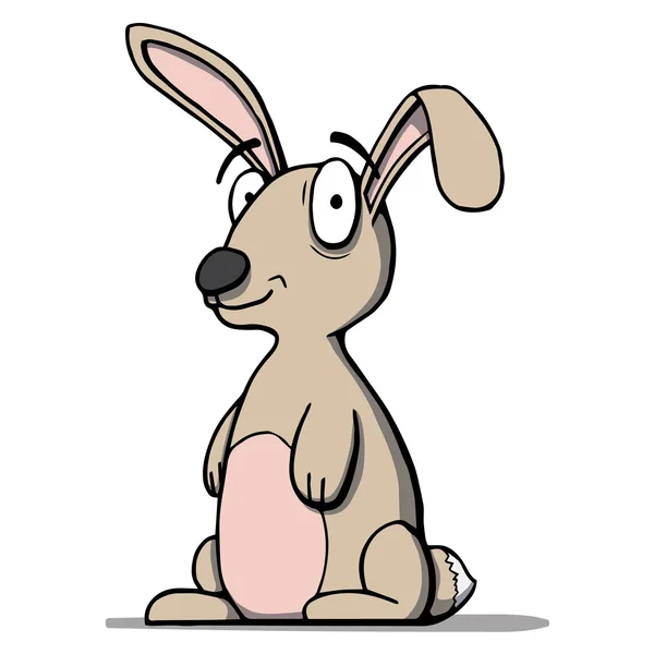 Χαμογελώντας bunny κινούμενων σχεδίων. εικονογράφηση φορέας — Διανυσματικό Αρχείο